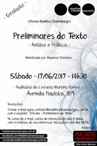 Oficina Preliminares do Texto - Martins Fontes - Junho 2017